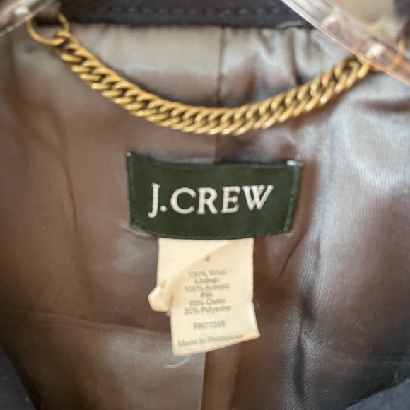 JCREW Women’s Navy Blue Wool Pea Coat Size 4 - Picture 9 of 10